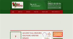 Desktop Screenshot of allcreatureshealthcare.com